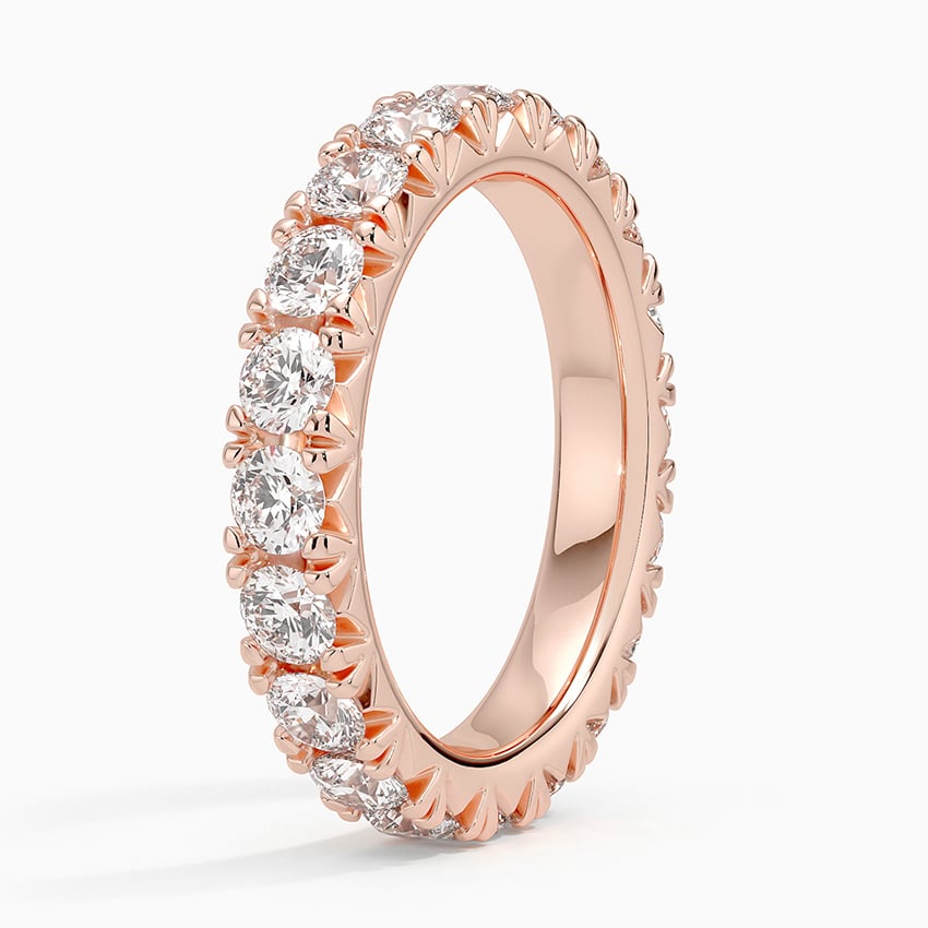 French Pavé Eternity Diamond Ring