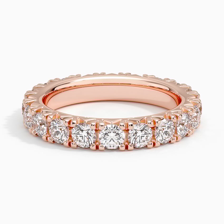 French Pavé Eternity Diamond Ring