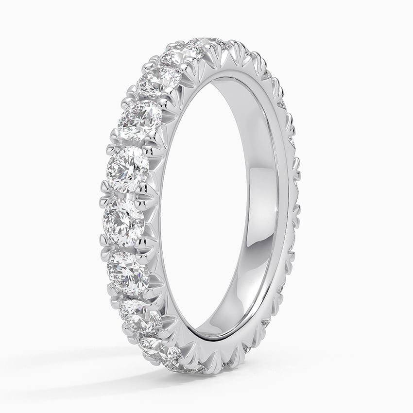 French Pavé Eternity Diamond Ring