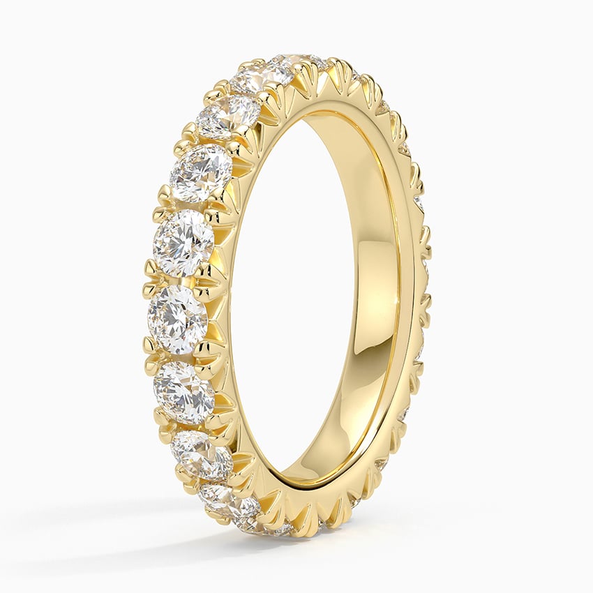 French Pavé Eternity Diamond Ring
