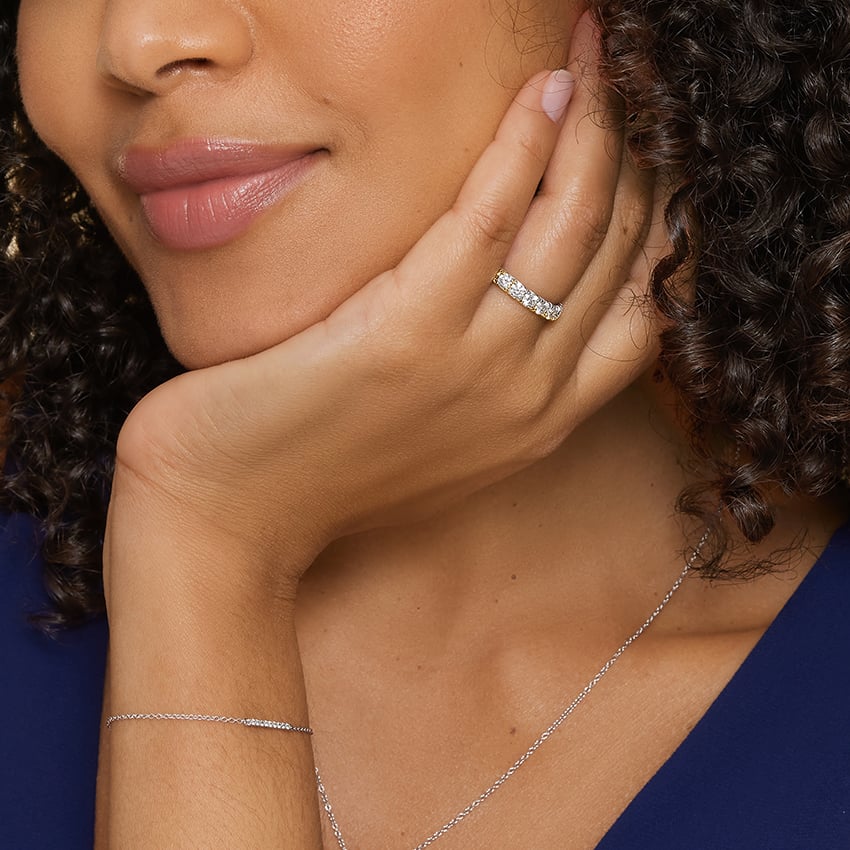 French Pavé Eternity Diamond Ring