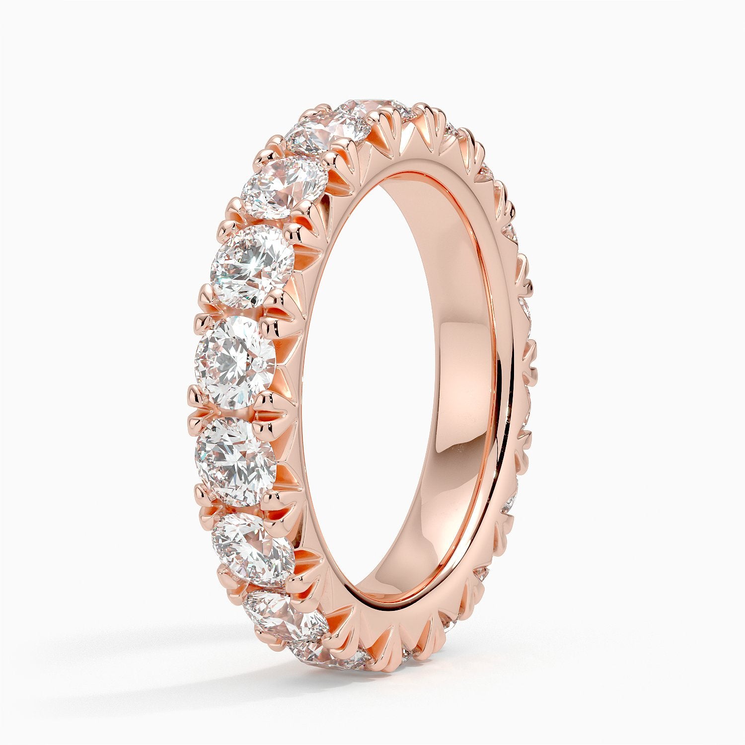 French Pavé Eternity Diamond Ring
