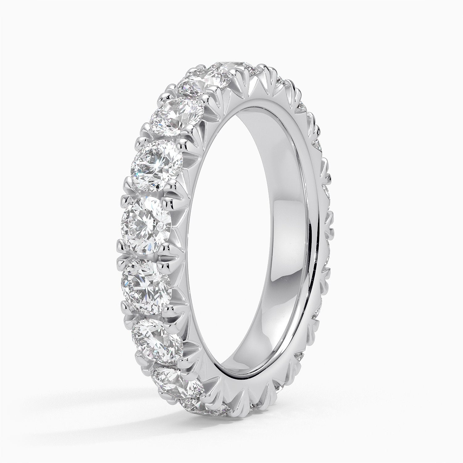 French Pavé Eternity Diamond Ring