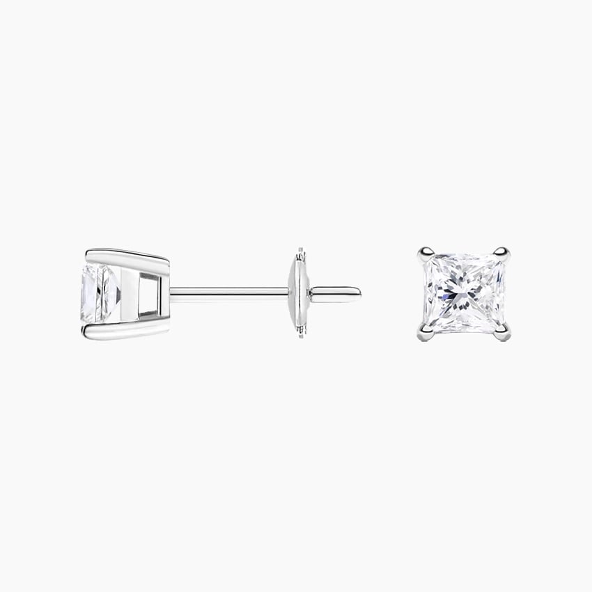 Diamond Bezel Stud Earrings