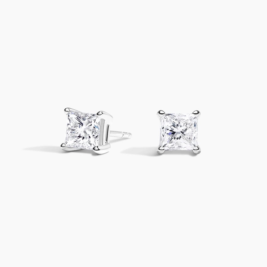 Diamond Bezel Stud Earrings