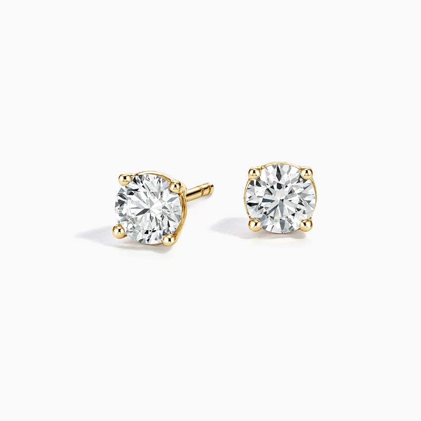 Diamond Studs With a Screw Clasp