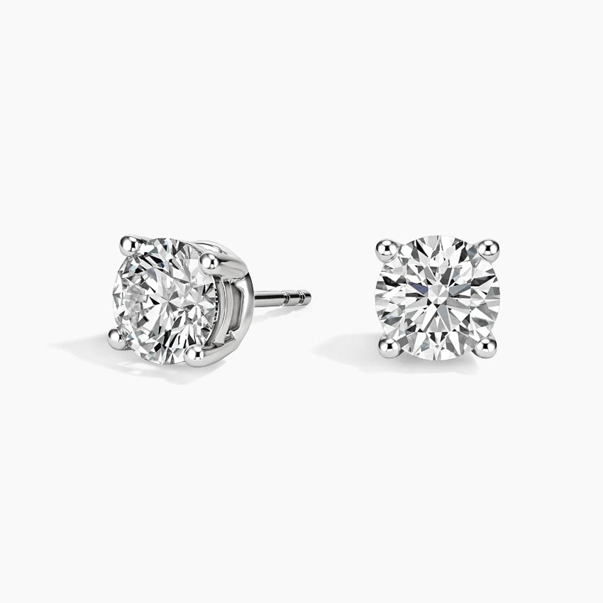 Diamond Studs With a Screw Clasp