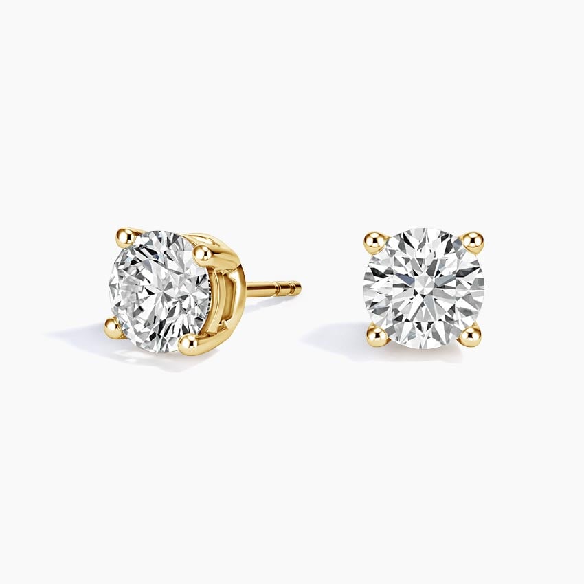 Diamond Studs With a Screw Clasp