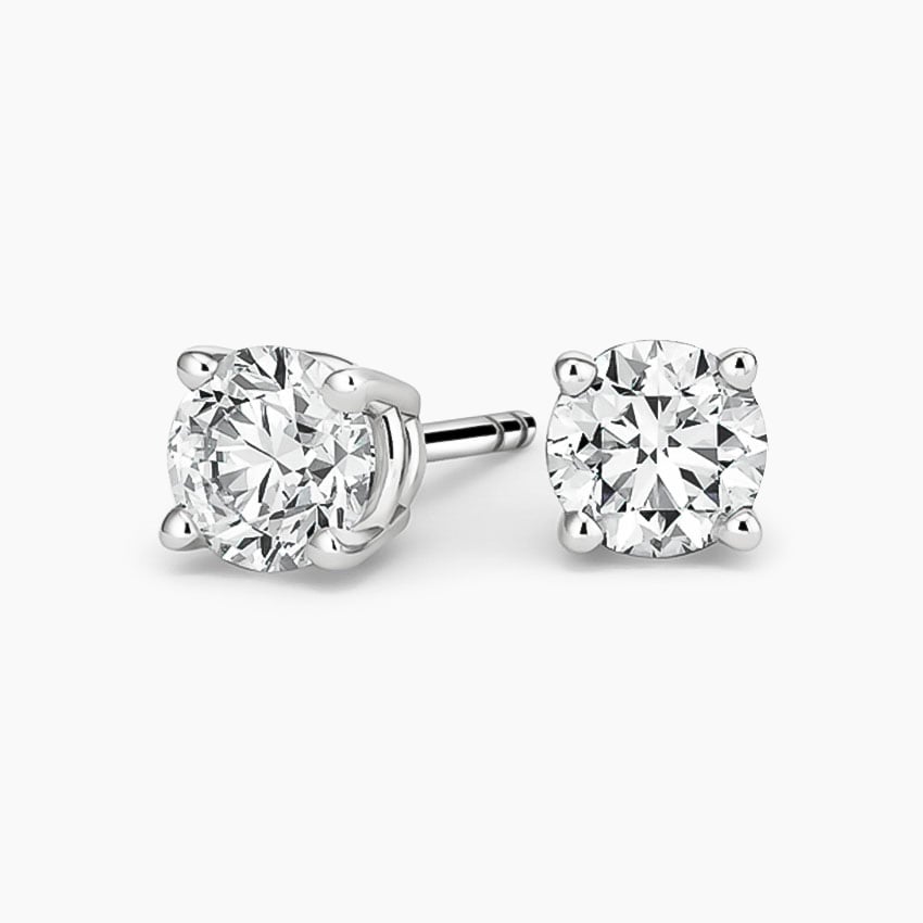 Diamond Studs With a Screw Clasp