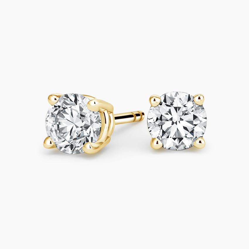 Diamond Studs With a Screw Clasp