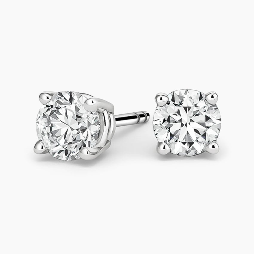 Diamond Studs With a Screw Clasp