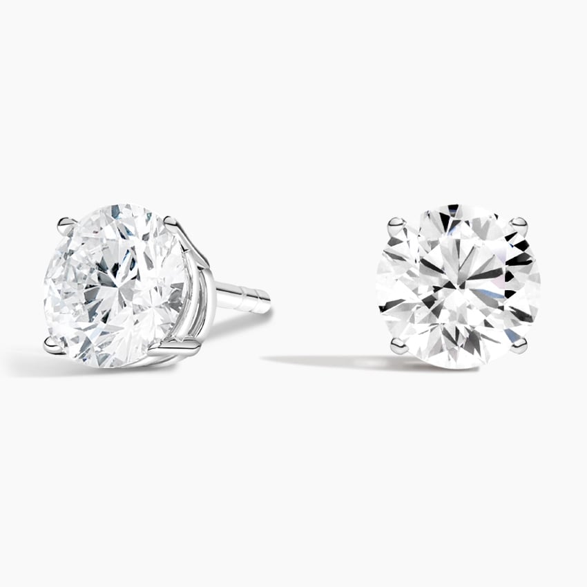 Diamond Studs With a Screw Clasp