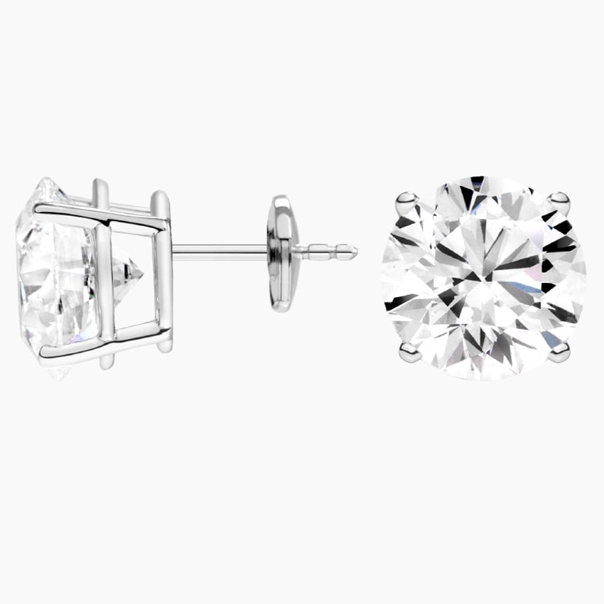 Diamond Bezel Stud Earrings