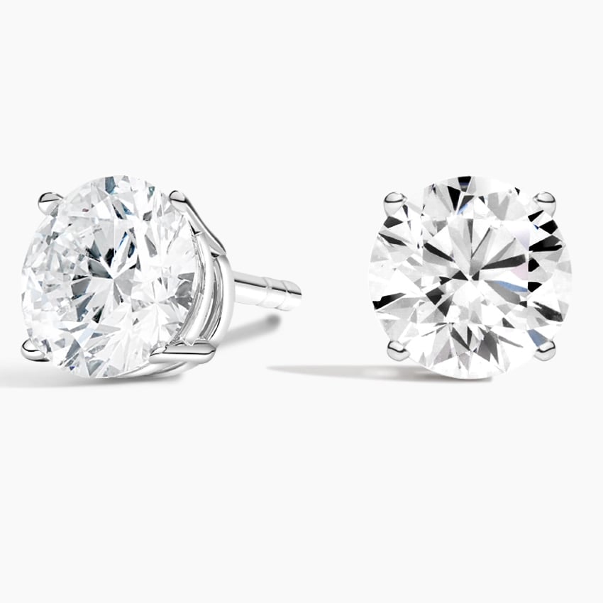 Diamond Bezel Stud Earrings