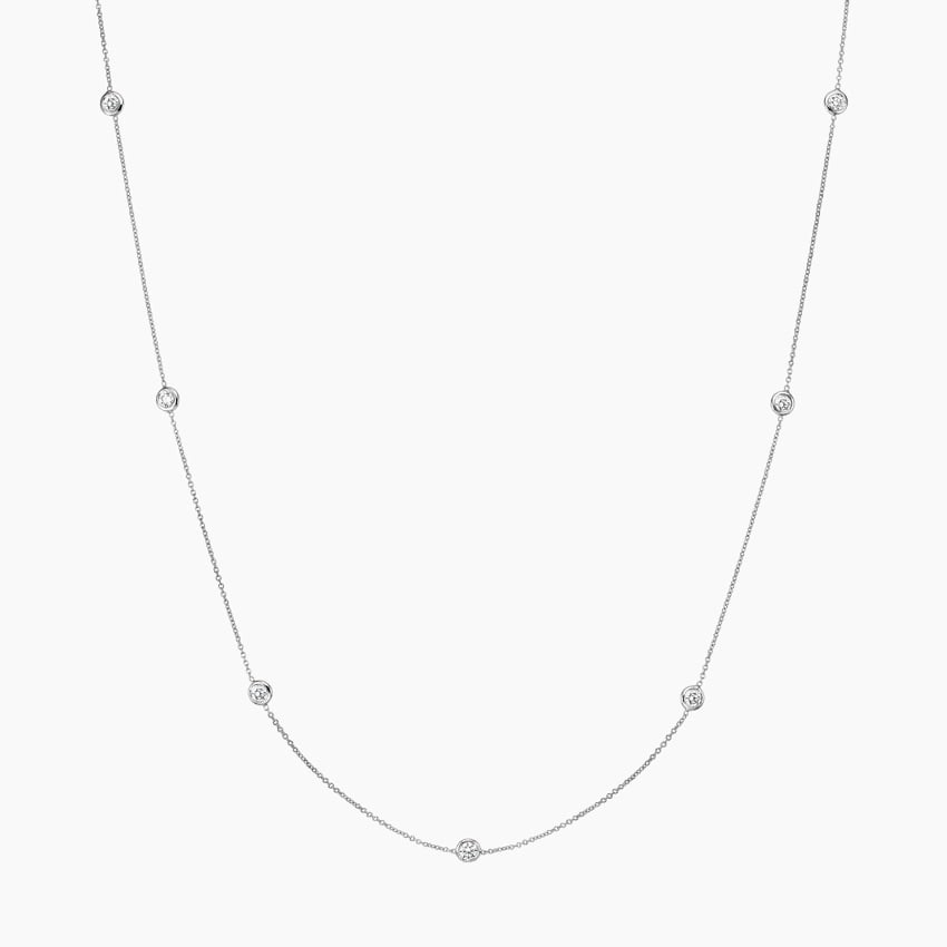 Bezel Strand 14 in. Diamond Necklace