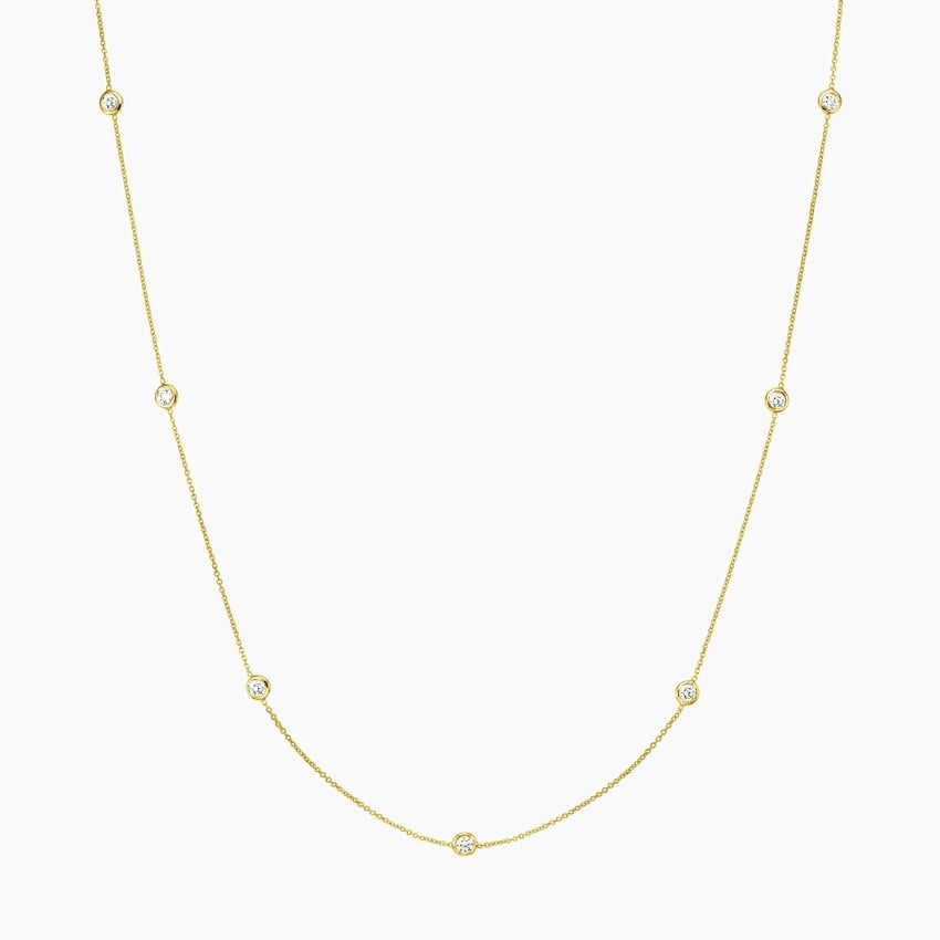 Bezel Strand 14 in. Diamond Necklace