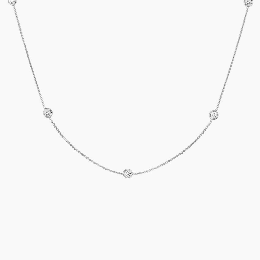 Bezel Strand 14 in. Diamond Necklace