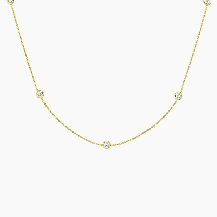 Bezel Strand 14 in. Diamond Necklace