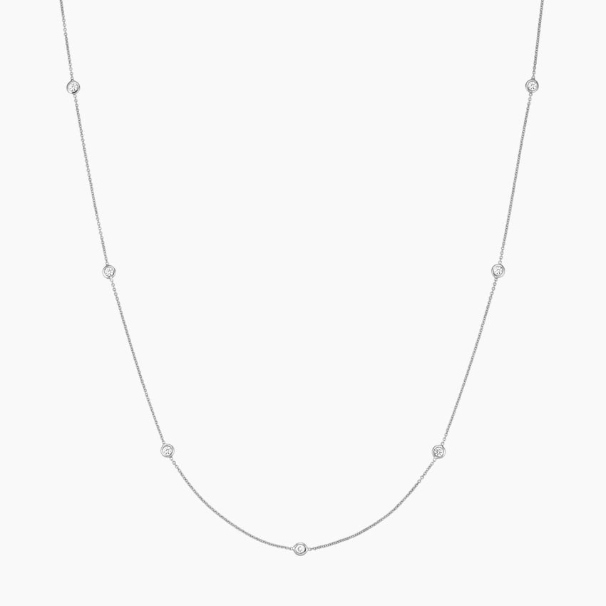 Bezel Strand 14 in. Diamond Necklace