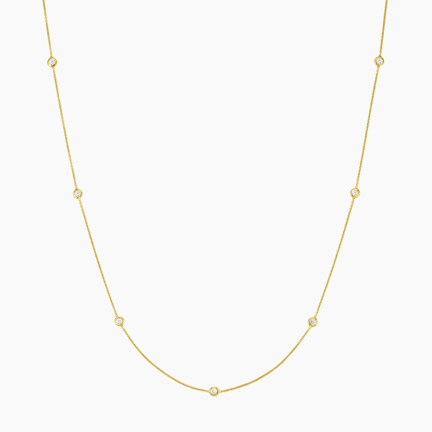 Bezel Strand 14 in. Diamond Necklace