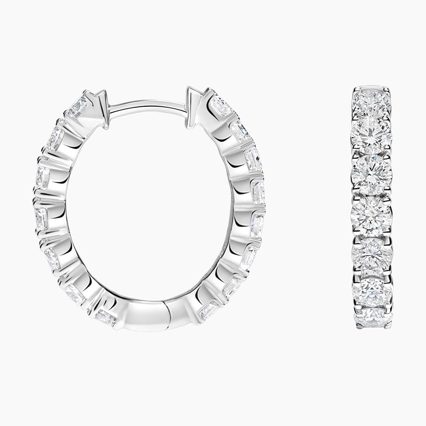 Elise Reversible Lab Diamond Hoop Earrings