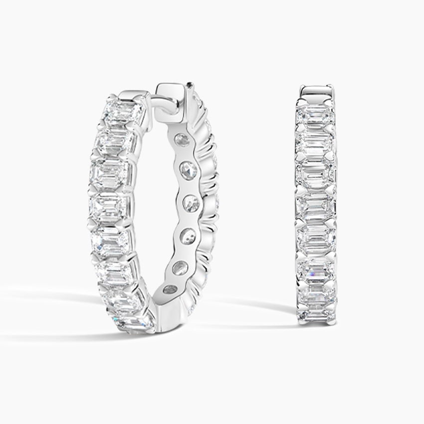 Elise Reversible Lab Diamond Hoop Earrings