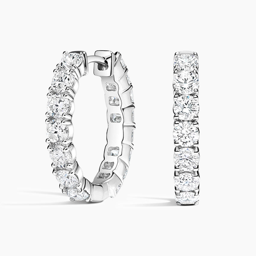 Elise Reversible Lab Diamond Hoop Earrings