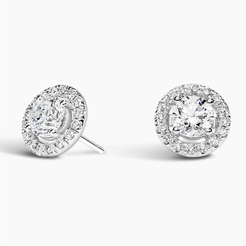 Lab Grown Diamond Halo Stud Earrings