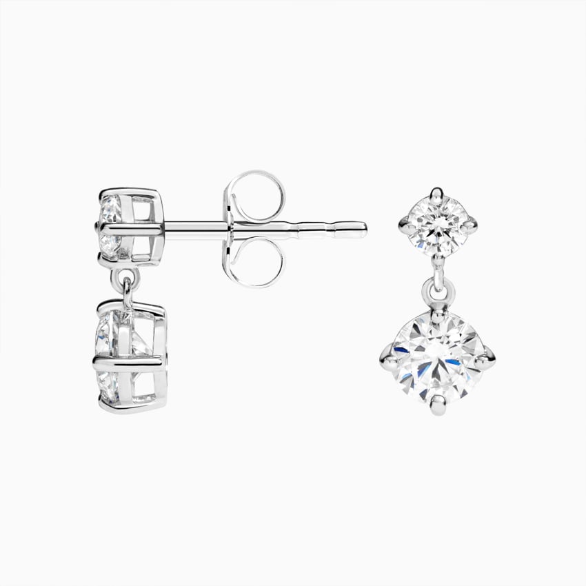 Diamond Bezel Stud Earrings