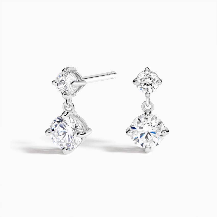 Diamond Bezel Stud Earrings
