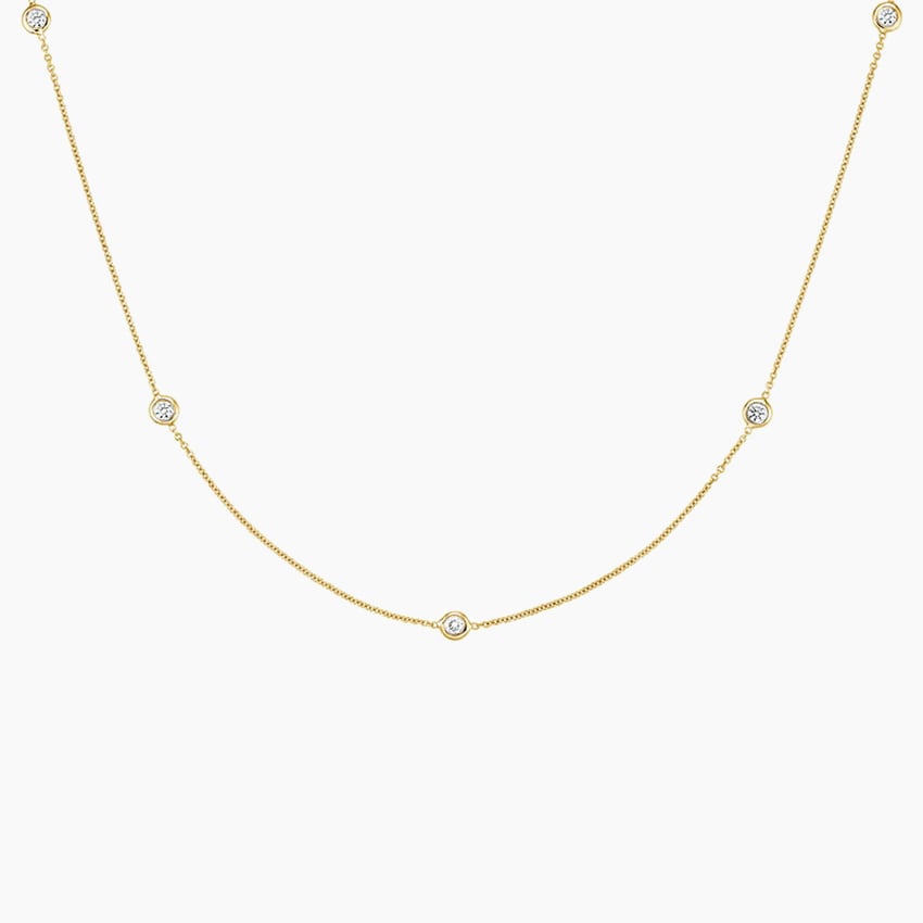 Bezel Strand 14 in. Diamond Necklace