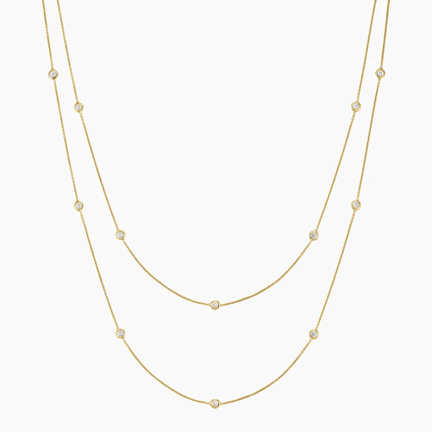 Bezel Strand 36 in. Diamond Necklace