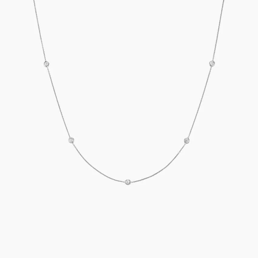 Bezel Strand 14 in. Diamond Necklace