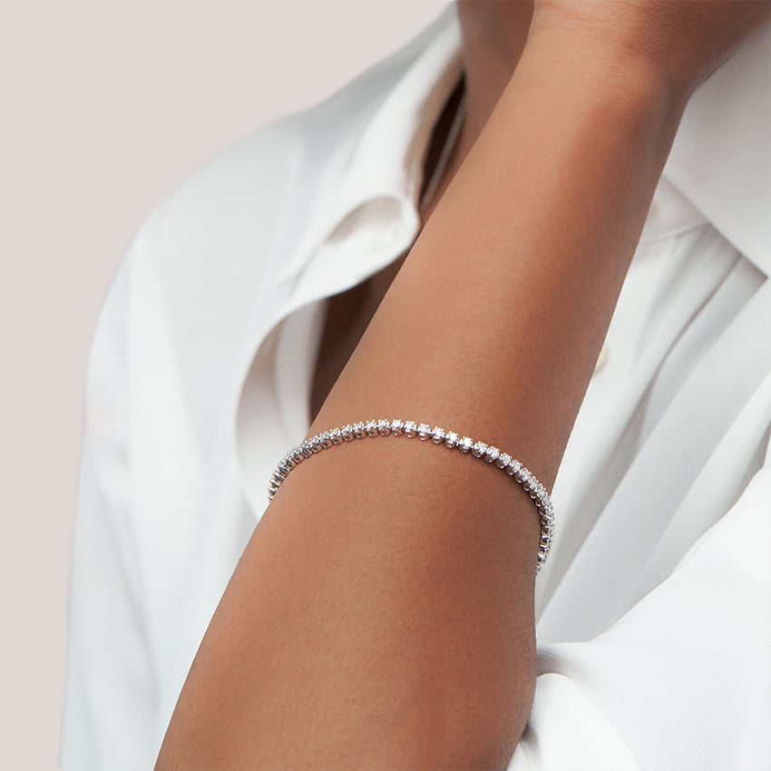 Adorned Diamond Tennis Bracelet