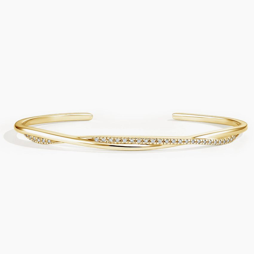 Petite Twisted Vine 6.5 in. Diamond Cuff Bracelet