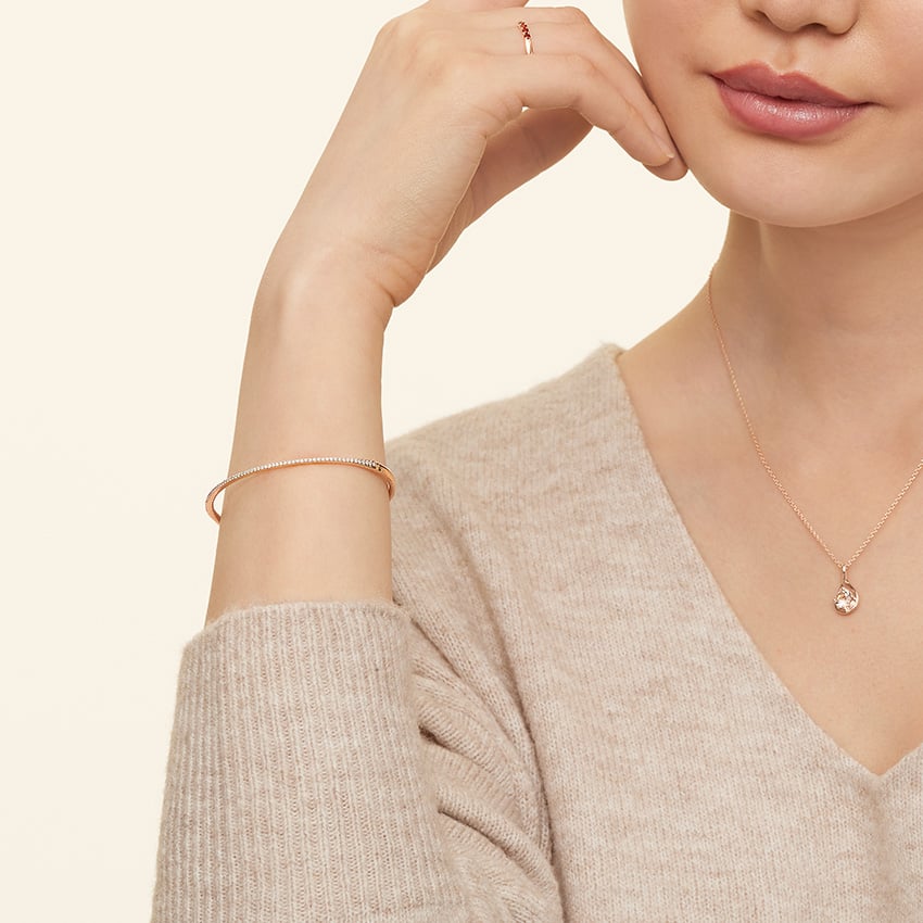 Whisper Pave Diamond Bangle Bracelet