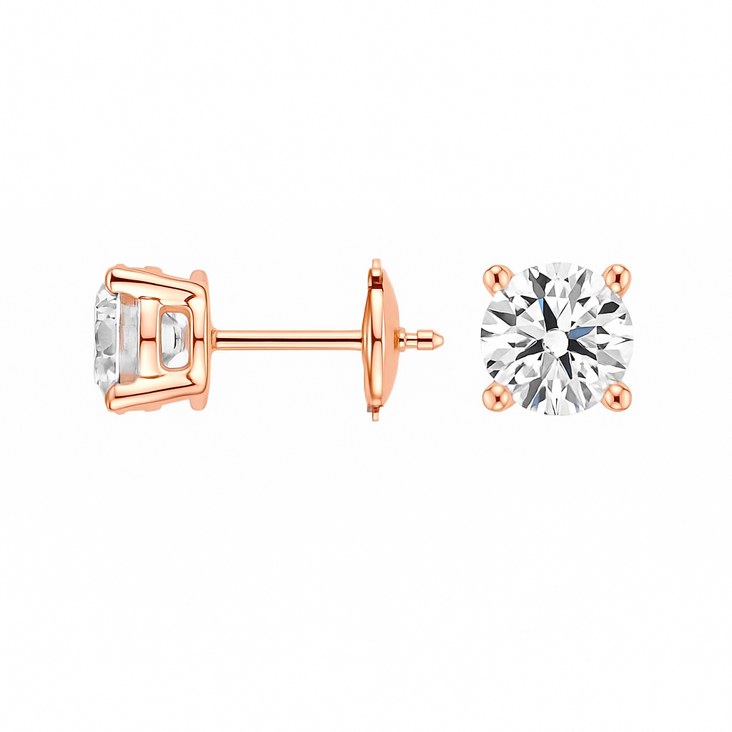 Perfect 4-Prong Diamond Stud Earrings