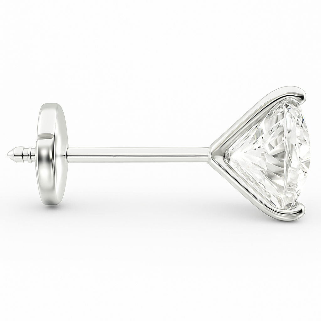 Diamond Bezel Stud Earrings