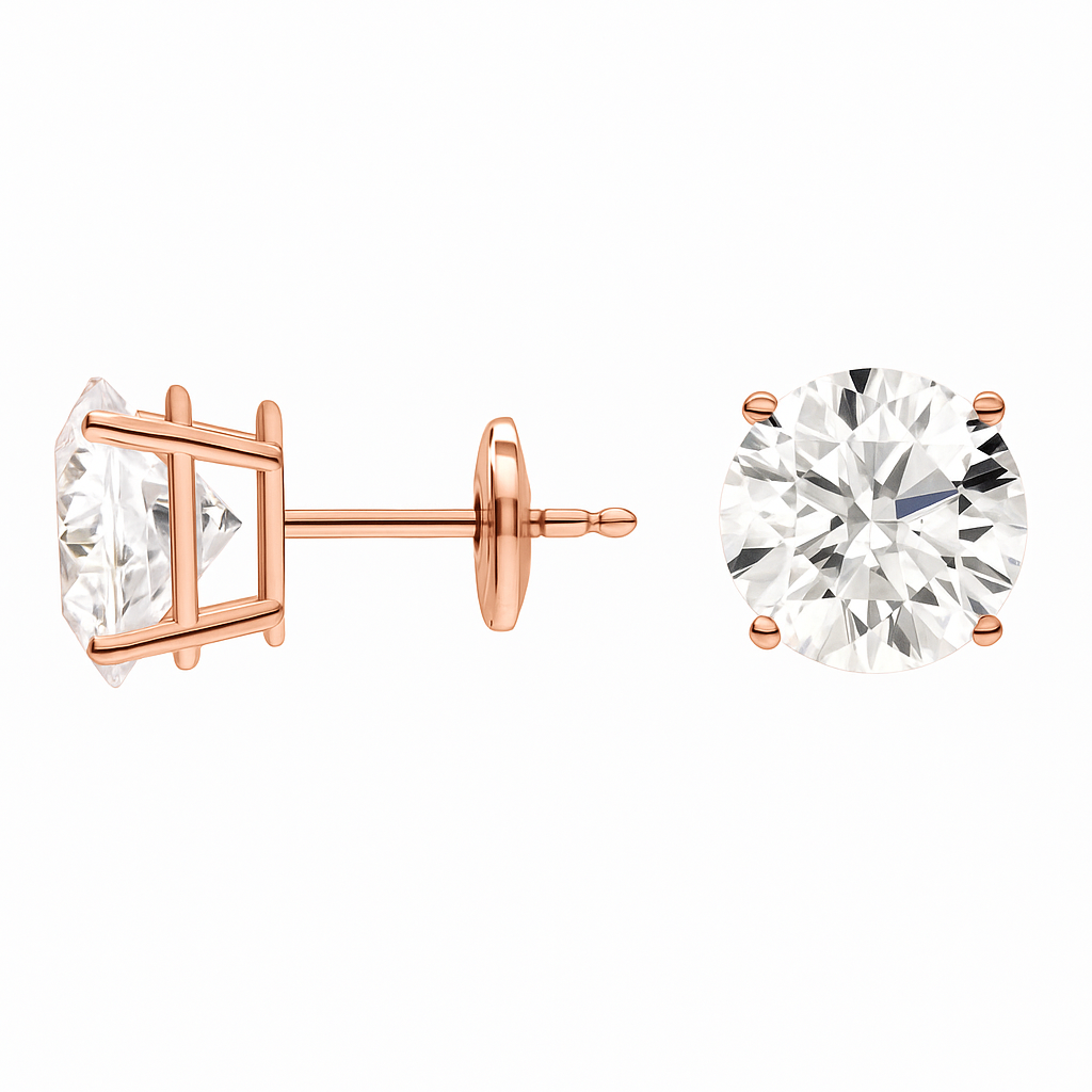 Perfect 4-Prong Diamond Stud Earrings