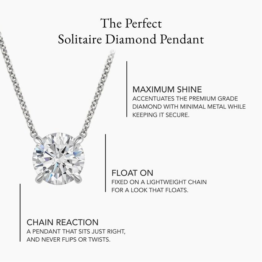 Perfect Solitaire Lab Diamond Pendant (1 ct. tw.)