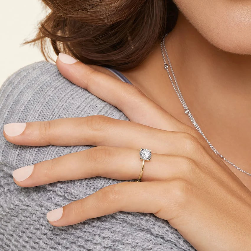 Four-Prong Comfort Fit Engagement Ring