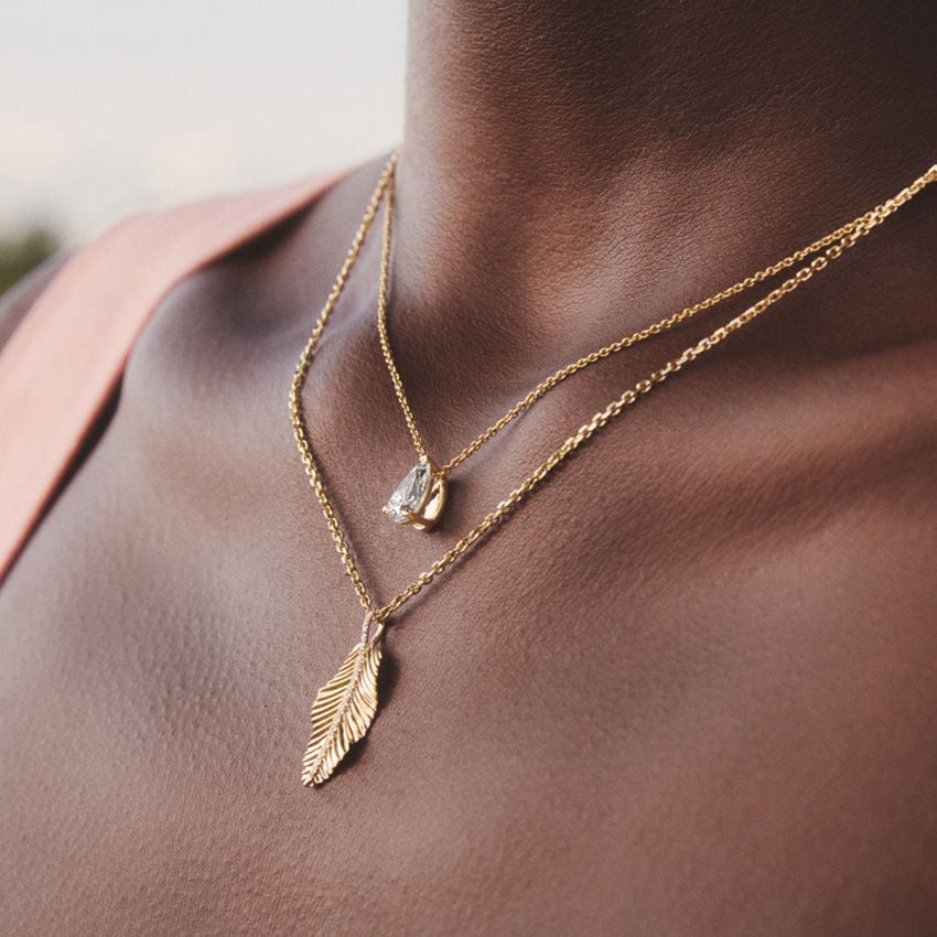 Pear Carbon Capture Lab Diamond Pendant