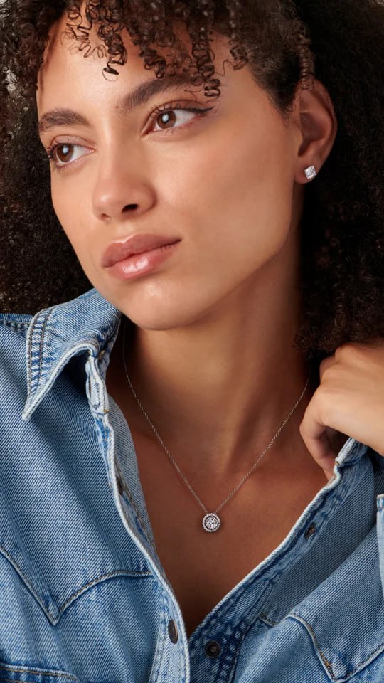 Diamond Bezel Stud Earrings