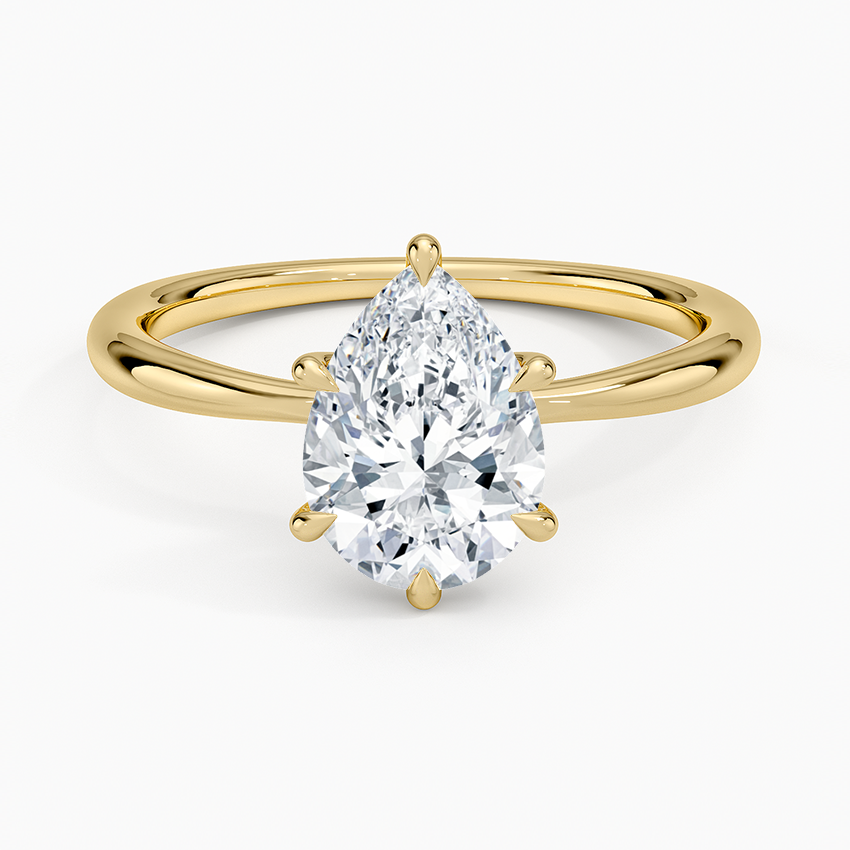 Каблучка з діамантом солітер Freesia Pear Cut