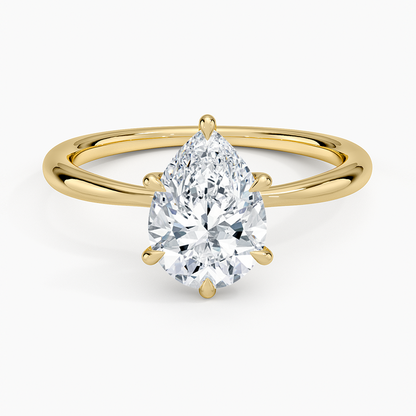 Каблучка з діамантом солітер Freesia Pear Cut