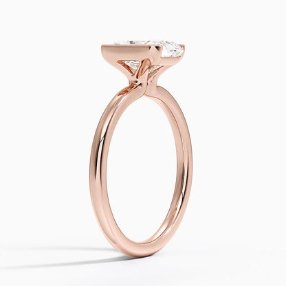 Каблучка з діамантом солітер Annika Semi-Bezel Radiant Cut