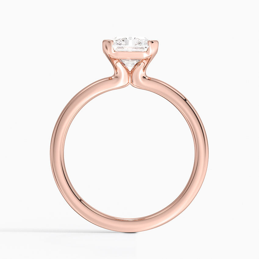 Каблучка з діамантом солітер Annika Semi-Bezel Radiant Cut