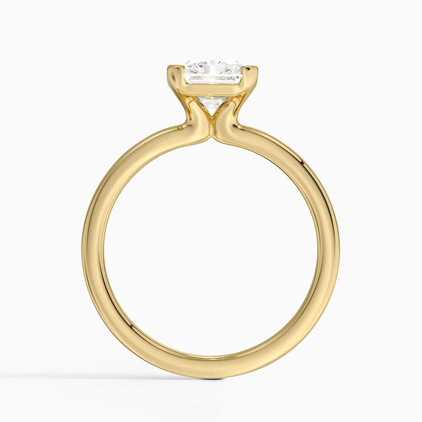 Каблучка з діамантом солітер Annika Semi-Bezel Radiant Cut