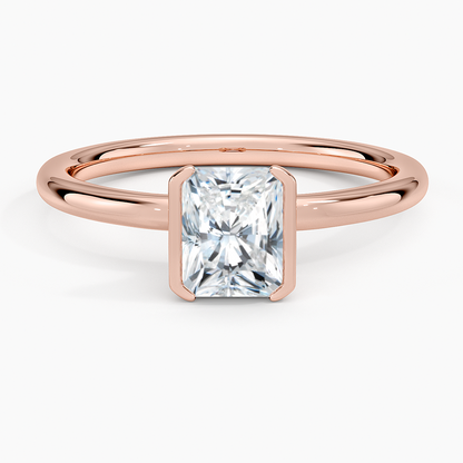 Каблучка з діамантом солітер Annika Semi-Bezel Radiant Cut