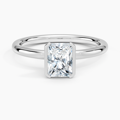 Каблучка з діамантом солітер Annika Semi-Bezel Radiant Cut